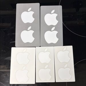 Apple White Logo Sticker decal Multiple Sheets 10 logo